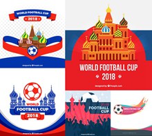 俄罗斯足球世界杯创意设计矢量