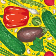 彩色蔬菜无缝背景设计矢量图片