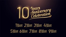 10周年庆典矢量素材