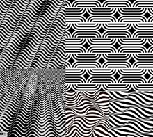 黑白效果几何抽象背景设计矢量图