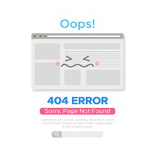 创意404错误哭泣的页面矢量