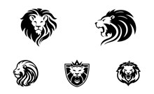 多样式狮子造型标志创意V04矢量下载