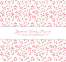 粉色日本樱花无缝背景矢量图