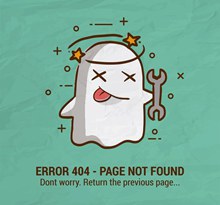 可爱404错误页面晕的幽灵图矢量图下载