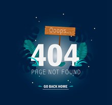 创意404错误页面迷失的雨林图矢量下载
