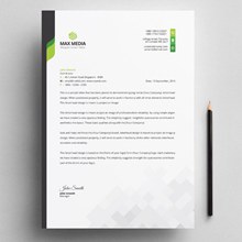 绿色元素现代公司信头矢量素材