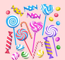 24款彩色糖果设计图矢量图片