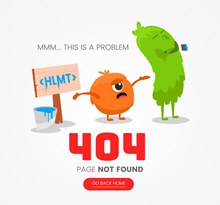 创意404错误页面可爱怪兽矢量