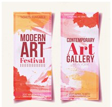 2款现代美术艺术展宣传banner图矢量图下载