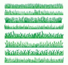 8款绿色草丛设计矢量图下载
