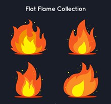 4款卡通火焰设计矢量图