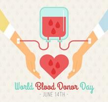 创意世界献血者日献血的手臂图矢量下载