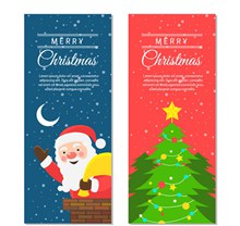 2款创意圣诞节banner矢量下载