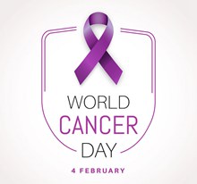 创意世界癌症日紫色丝带矢量图下载