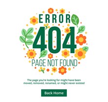 创意404页面花卉矢量素材