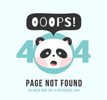 创意404错误页面熊猫头像图矢量