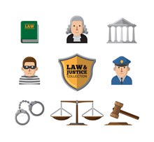 9款创意法律图标矢量图片