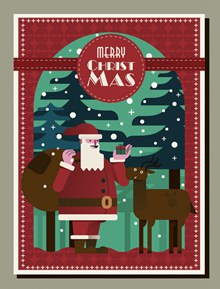 创意圣诞老人海报矢量图片