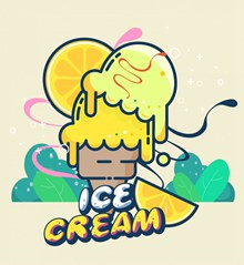 卡通夏季冰淇淋矢量素材