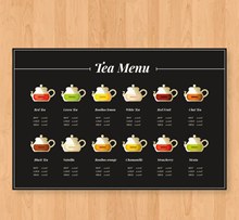 创意茶壶茶水单设计矢量图下载