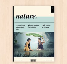 创意人物自然杂志封面图矢量