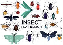 22款创意昆虫设计矢量素材