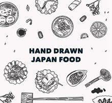 手绘日本食物矢量图下载