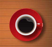 美味咖啡俯视图设计矢量下载