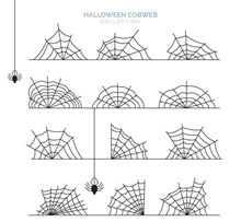 12款创意万圣节蜘蛛网矢量素材