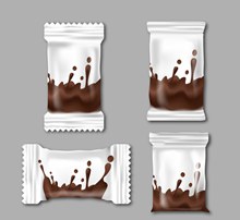 4款创意巧克力包装设计图矢量图下载