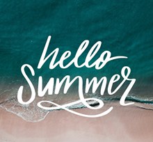 创意大海夏季艺术字矢量图片