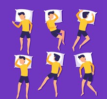6款创意男子睡姿矢量图