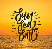 创意太阳大海沙滩海报图矢量下载