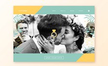 创意婚礼摄影网站登陆页矢量下载