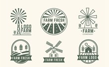 6款创意农产品标志矢量图片