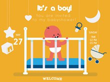 创意婴儿迎婴海报矢量下载