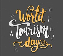 创意世界旅游日艺术字图矢量下载