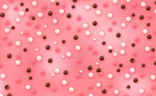 粉色巧克力豆无缝背景矢量图