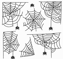 6款创意蜘蛛网和蜘蛛矢量图