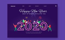 2020年新年网站登陆页矢量素材