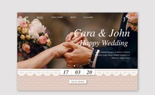 创意新人手臂婚礼网站登陆页矢量素材