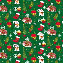 可爱圣诞大象和刺猬无缝背景图矢量素材