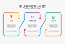 三步信息图表模板免费矢量素材