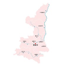 陕西省地图矢量图下载