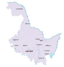 黑龙江省地图矢量图片
