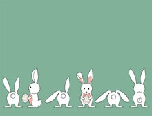 可爱白色小兔矢量图片