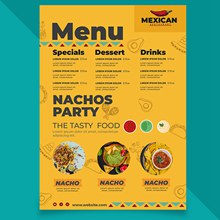 墨西哥餐厅菜单图矢量下载