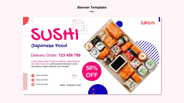 日式寿司广告海报设计
