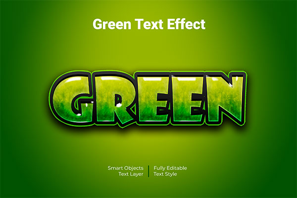 颓废效果绿色浮雕立体字模板源文件