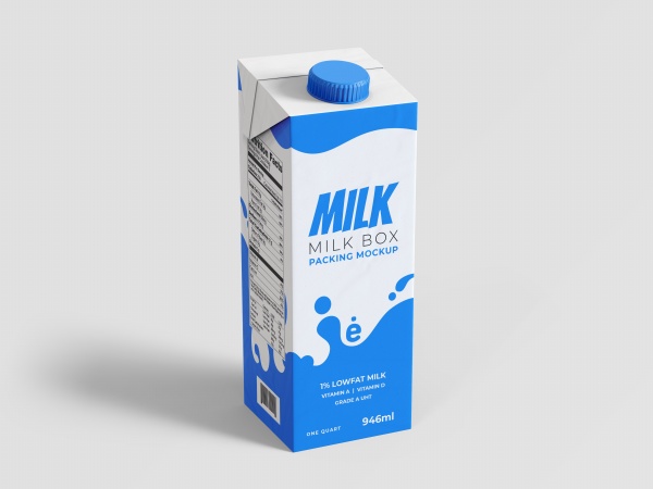牛奶包装样机模板